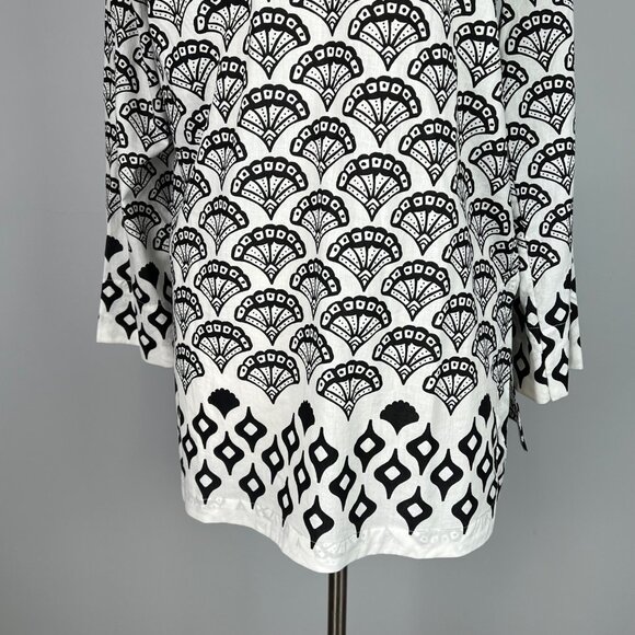 Soft Surroundings Womens Rocio Pullover Tunic Black Gold Beaded size Medium - Picture 6 of 14